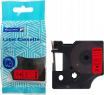 Tape DYMO D1 45017 12mm x 7m S0720570 black on red replacement