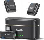 Telesin Wireless Lavalier Microphone + powerbank do mobile (USB-C)