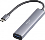 Renkforce RF-USBH-250 USB 3.0-Hub with USB-C Plug gray RF-6855466