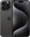 Apple REFURB post-lease smartphone. PHONE IPHONE 15 PRO/128GB BLACK GRADE B RENEWED