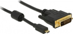 DELOCK HDMI Kabel HDMI micro D -> DVI(24+1) St/St 2.00m