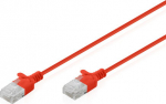 Digitus CAT6 U/UTP SLIM PATCH 2M RED, 2M LSZH AWG 32/7 RED