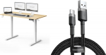 Desk SENSE7 NOJO LIGHT Light brown and white 120 cmx60 cm + kabel usb