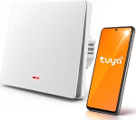 Qoltec 52719 Smart 1-Gang Light Switch | Wi-Fi | Timer | Tuya | Smart life | White