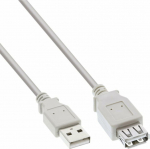 Kabel USB InLine USB-A - USB-A 1 m Szary (34610X)