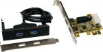 IO Exsys PCIe 2 ext. +1 int. USB3.0 (EX-11072WO) LP bulk with. Low-profile slot bracket