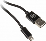 Cable USB SilverStone USB-A - Lightning 1 m Czarny (SST-CPU03J-1000)