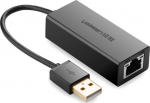 Ugreen Ethernet Adapter USB-A 2.0 - RJ45 10/100Mbps, Black