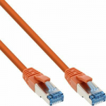 InLine S/FTP (PiMf), kat. 6A, 500 MHz, halogen free, copper, orange, 1.5 m