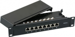 EFB Elektronik MINI-PATCHPANEL STP 8XRJ45 CAT, .6 10 INCH 1HE RAL9005 SCHWARZ