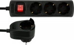 REV Multiple Socket Outlet 3+1-fold 2m + switch black