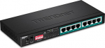 TRENDnet Switch 8-port Gbit PoE+ long range 200m 65W Metall