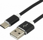 Cable USB EverActive USB-A - USB-C 1 m Czarny (CBS-1CB)