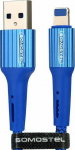 Kabel USB Somostel USB-A - Lightning 1 m Niebieski (025928)