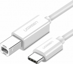 Kabel USB Ugreen USB-B - USB-C 1.5 m White (UGR1145WHT)