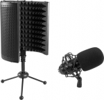 Omnitronic Set MIC CM-78MK2 Large diaphragm condenser microphone+ AS-04