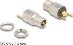 Delock mains connection - DC jack 5.5 mm x 12 mm (ID: 2.5 mm)
