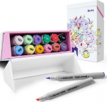 Double-sided Marker Pens ARRTX Oros, 12 Colours, pastel tones