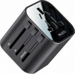 Yesido yesido Universal Adapter MC09 UK/EU/US /AU Max 8A, BLACK / CZARNY