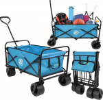 Enero DELUXE FOLDABLE TRAVEL AND BEACH STROLLER 66x48x90CM Z BLUE HANDLE