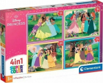 Clementoni Puzzle SuperColor 4w1 Disney Princess - together 72 elements (21746)