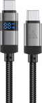 Kabel USB Acefast USB-C - USB-C 1.2 m Czarno-srebrny (6974316283720)
