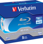 Bluray Verbatim 50GB 5pcs Spin 6x Withe Blue Surface