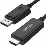 Cable Unitek DisplayPort - HDMI 1.8m czarny (Y-5118CA BOX)