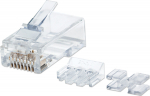 Intellinet RJ45 Modular Plugs, Cat6A, UTP, 3-prong, for solid wire, 15 &micro; gold plated contacts, 80 pack - Networking - RJ-45 (M)