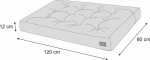 Hobbygarden SAM MATTRESS LEO 120x80 NAVY CODE