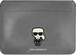 Pouch tablet Karl Lagerfeld Karl Lagerfeld Sleeve KLCS14PISFG 13/14'' srebrny/siver Saffiano Ikonik Karl