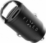 Fixed USB-C/USB 30W, czarna - Car Charger