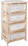 Chest of drawers KASEKE with 4-storage units 40x29x73cm, natural
