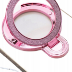 Skrzynkazdrewna Phone stand CIRCLE GLITTER - sticky - pink