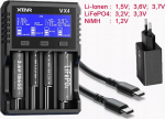 Li-ion battery charger 1.5V / 3.6 / 3.7V / Li-FePO4 / Ni-MH, set with power supply - 4 Channels