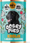 DOBRY PIES Rabbit with apple and carrot - wet dog food - 400g