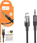Kabel USB Hoco USB-C - mini Jack 3.5 mm 1.2 m Czarny