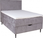 Continental bed LAARA 90x200cm, grey