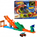 Mattel Hot Wheels Speed Snap: Monster Trucks - Crocodile Crash Challenge Playset (JJN45)
