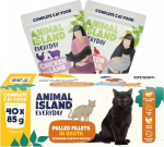 ANIMAL ISLAND Everyday Fillets in broth Chicken with lamb and Chicken with quail Box - wet cat food - 40x85g