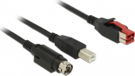 DELOCK PoweredUSB Kab. 24v St > USB-B St + Hosiden 3Pin 3.0m