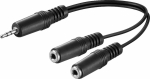 Wentronic Adapter 3.5mm (M) - 2x3.5mm (F), 0.2m, must