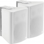 VISION Professional Active 5.25" Wall Speakers - LIFETIME WARRANTY - 2 x 15w (RMS) - 2-way - 1 x minijack input / 1 x 2-Phono input (summed) - internal power supply - C wall brackets included - white