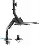 InLine InLine&reg; Workstation desk mount with lift and USB 3.0, movable, for keyboard, mouse and monitor up to 81cm (32''), max. 9kg