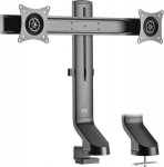 Tripp Eaton Tripp Lite Series Dual display Monitor Arm with Desk Clamp and Grommet - Height Adjustable, 17" to 27" Monitors - Befestigungskit - f&uuml;r 2 LCD-Displays - Stahl - Schwarz - screen size: 43.2-68.6 cm (17"-27")