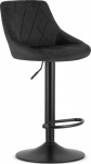 LEOBERT KAST stool - black velvet / black base