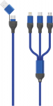 2GO USB/USB-C 3in1 Ladekabel Micro-USB/Lightn/USB-C 120cm bl