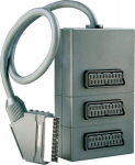 Schwaiger Scart-Verteiler 3-Fold Black