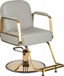 Activeshop Gabbiano Acri gold hairdressing chair - beige
