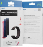 Wave nylon bracelet, 20 mm intellect- and for sports watches, pink